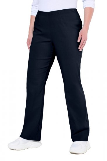 Ulla Popken 854910 Pantaloni stretch caldi con elastico in vita Blu scuro - Pantaloni in tessuto - Pantaloni ampi taglie forti donna