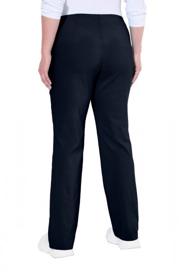 Ulla Popken 854910 Pantaloni stretch caldi con elastico in vita Blu scuro - Pantaloni in tessuto - Pantaloni ampi taglie forti donna