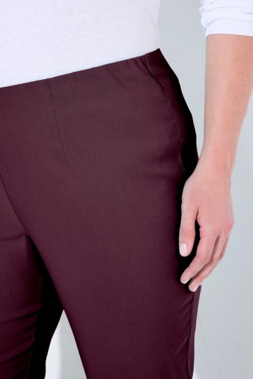 Ulla Popken 854910 Pantaloni stretch caldi con elastico in vita Melanzana - Pantaloni in tessuto - Pantaloni ampi taglie forti donna