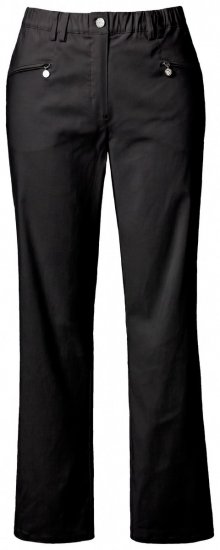 Ulla Popken 854987 Pantaloni stretch caldi con cintura comfort Nero - Pantaloni in tessuto - Pantaloni ampi taglie forti donna