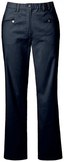 Ulla Popken 854987 Pantaloni stretch caldi con cintura comfort Blu scuro - Pantaloni in tessuto - Pantaloni ampi taglie forti donna