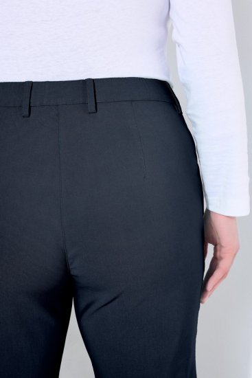 Ulla Popken 854987 Pantaloni stretch caldi con cintura comfort Blu scuro - Pantaloni in tessuto - Pantaloni ampi taglie forti donna