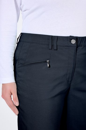 Ulla Popken 854987 Pantaloni stretch caldi con cintura comfort Blu scuro - Pantaloni in tessuto - Pantaloni ampi taglie forti donna