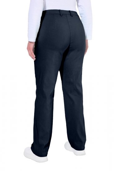 Ulla Popken 854987 Pantaloni stretch caldi con cintura comfort Blu scuro - Pantaloni in tessuto - Pantaloni ampi taglie forti donna
