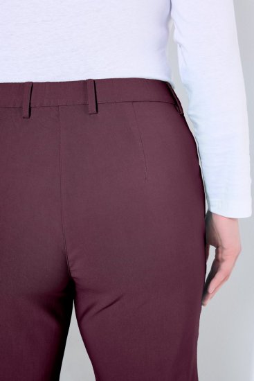 Ulla Popken 854987 Pantaloni stretch caldi con cintura comfort Melanzana - Pantaloni in tessuto - Pantaloni ampi taglie forti donna