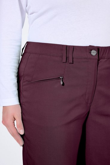 Ulla Popken 854987 Pantaloni stretch caldi con cintura comfort Melanzana - Pantaloni in tessuto - Pantaloni ampi taglie forti donna