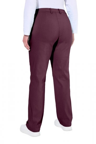 Ulla Popken 854987 Pantaloni stretch caldi con cintura comfort Melanzana - Pantaloni in tessuto - Pantaloni ampi taglie forti donna