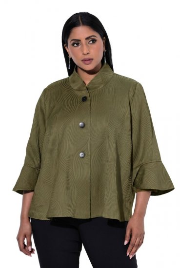Ulla Popken 855125 Giacca Cachi - Giacche - Giacche taglie forti da donna