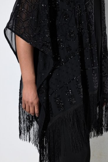 Ulla Popken 855134 Giacca di paillettes Nero - Giacche - Giacche taglie forti da donna