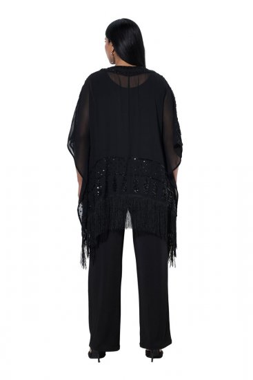 Ulla Popken 855134 Giacca di paillettes Nero - Giacche - Giacche taglie forti da donna