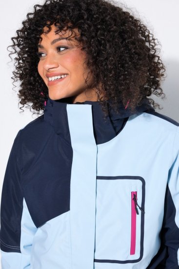 Ulla Popken 855307 Giacca da sci HYPRAR con cappuccio staccabile Blu scuro - Abbigliamento sci - 