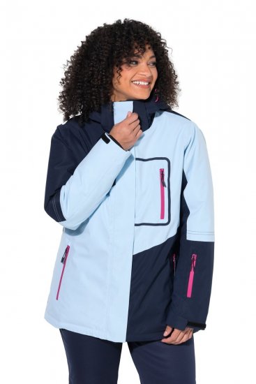 Ulla Popken 855307 Giacca da sci HYPRAR con cappuccio staccabile Blu scuro - Abbigliamento sci - 