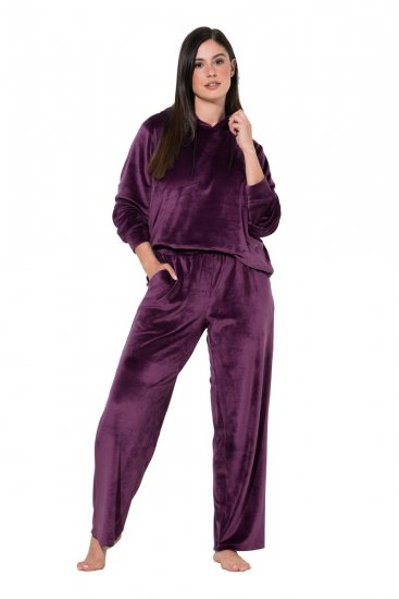 Ulla Popken 856119 Pantaloni da casa Prugna - Pigiami/Loungewear - 