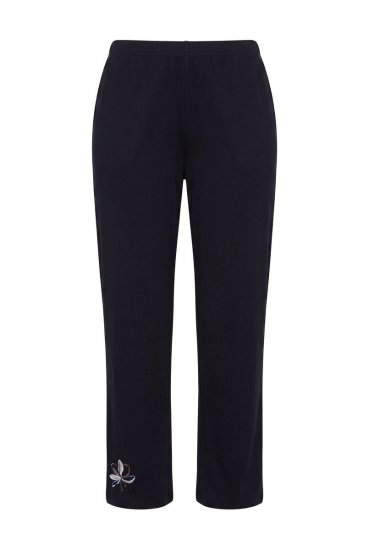 Ulla Popken 856134 Pigiama a fiori Nero - Pigiami/Loungewear - 
