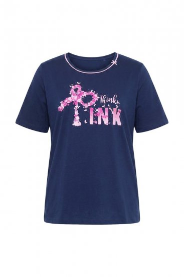 Ulla Popken 856141 Pigiama a maniche lunghe Blu scuro - Pigiami/Loungewear - 