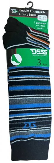 D555 Roxton Striped Socks 3-pack - Intimo & costumi da bagno - Intimo Taglie Forti Uomo