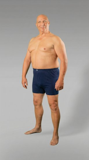 20 Nodi 935 Combed Cotton Jersey Boxer with Front Button Fly Navy - Boxer - Boxer Uomo Taglie Forti