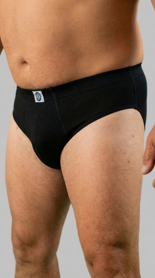 20 Nodi 974 Stretch Cotton Briefs with Internal Elastic Band and Low Rise Black - Intimo & costumi da bagno - Intimo Taglie Forti Uomo
