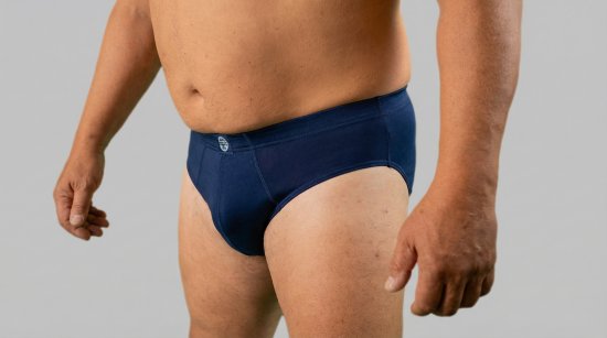 20 Nodi 974 Stretch Cotton Briefs with Internal Elastic Band and Low Rise Navy - Intimo & costumi da bagno - Intimo Taglie Forti Uomo