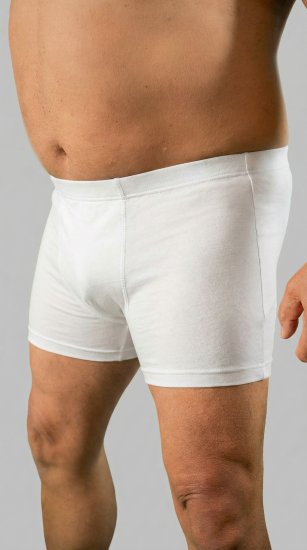 20 Nodi 978 Stretch Cotton Boxer with Internal Elastic Band White - Boxer - Boxer Uomo Taglie Forti