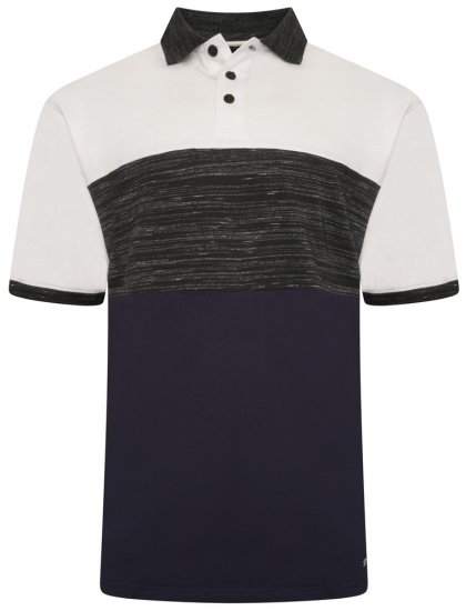 Kam Jeans 5484 Cut & Saw Inject Polo Shirt Charcoal - Polo - Polo Uomo Taglie Forti