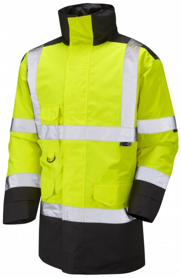 Leo Tawstock Warm Quilted Anorak Hi-Vis Yellow/Black - Abbigliamento da lavoro - Abbigliamento da Lavoro Taglie Forti Uomo