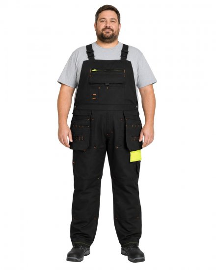 Adamo 109100 Salopette nera - Abbigliamento da lavoro - Abbigliamento da Lavoro Taglie Forti Uomo