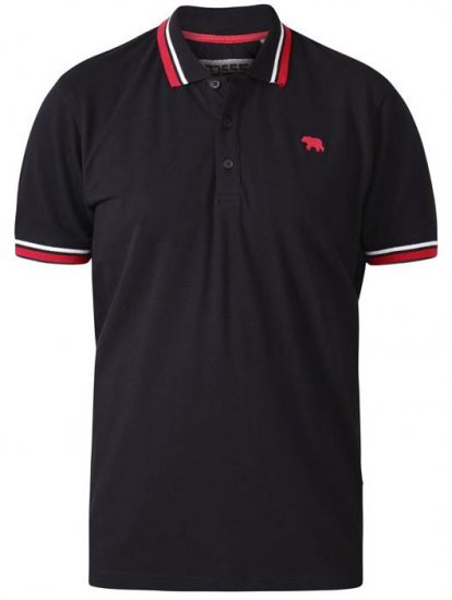 D555 Allante 1 Pique Polo Black - Polo - Polo Uomo Taglie Forti