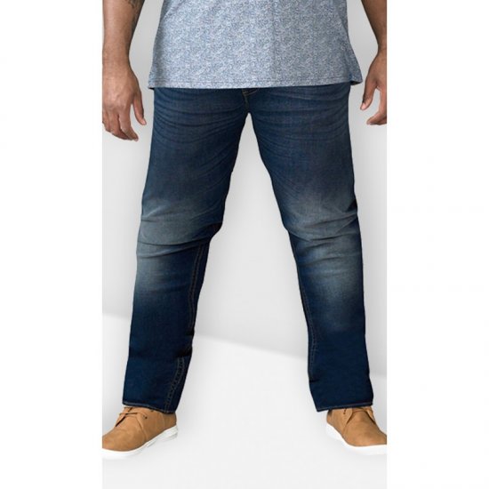 D555 Ambrose Tapered Fit Stretch Jeans Dark Blue TALL SIZES - ABBIGLIAMENTO UOMO MT-6XLT - Taglie Tall Uomo