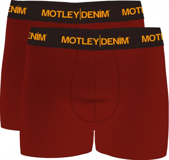 Motley Denim Amsterdam Boxershorts Red 2-pack - Intimo & costumi da bagno - Intimo Taglie Forti Uomo