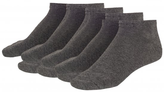Adamo Anton sneaker-socks Charcoal 4-pack - Intimo & costumi da bagno - Intimo Taglie Forti Uomo