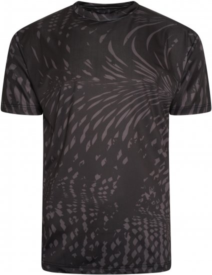 Kam Jeans AP003 Active Performance Marl Tee Black - Magliette - Magliette Uomo Taglie Forti