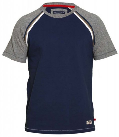 D555 Ashburn T-shirt Navy - Magliette - Magliette Uomo Taglie Forti