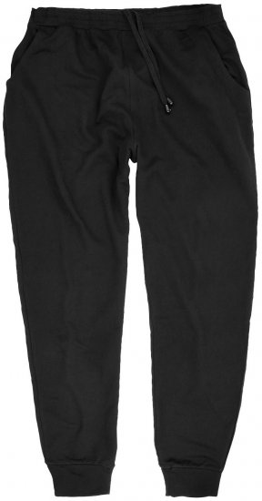 Adamo Athen Sweatpants with Cuffs Black - Pantaloni & pantaloncini tuta - Pantaloni Tuta Uomo Taglie Forti