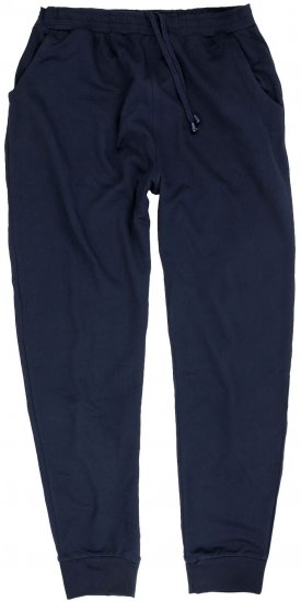 Adamo Athen Sweatpants with Cuffs Navy - Pantaloni & pantaloncini tuta - Pantaloni Tuta Uomo Taglie Forti