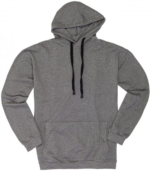 Adamo Athen Hoodie without Zipper Grey - Felpe & felpe con cappuccio - Felpe & Felpe con Cappuccio Uomo Taglie Forti