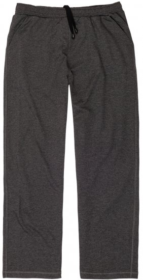 Adamo Athen Sweatpants with Open Hem Charcoal - Pantaloni & pantaloncini tuta - Pantaloni Tuta Uomo Taglie Forti