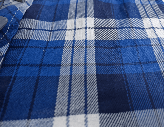 Kam Jeans 6369 Checked Short Sleeve Shirt Blue - Camicie - Camicie Taglie Forti Uomo