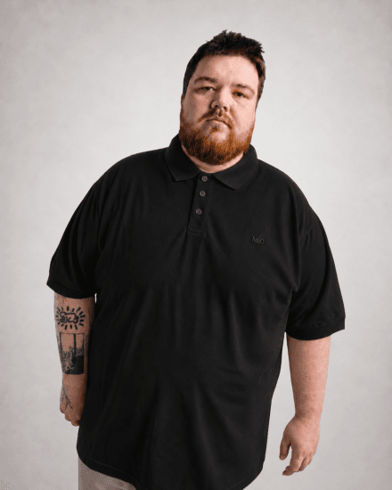 Motley Denim Bratislava Polo Black - Polo - Polo Uomo Taglie Forti