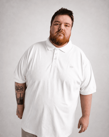 Motley Denim Bratislava Polo White - Polo - Polo Uomo Taglie Forti
