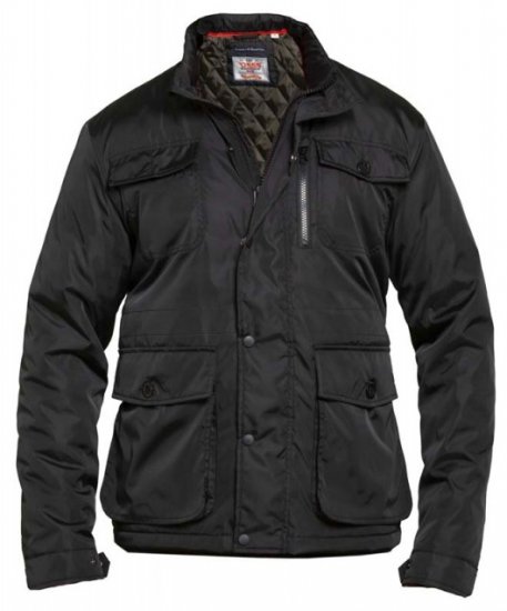 D555 Brentford Jacket Black - Giubbotti - Giubbotti Uomo Taglie Forti