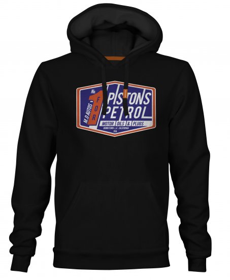 Motley Denim Bromley Hoodie Black - Felpe & felpe con cappuccio - Felpe & Felpe con Cappuccio Uomo Taglie Forti