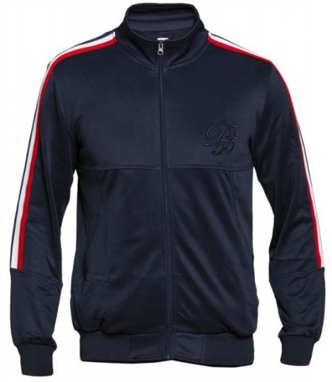 D555 Brookes Couture Zip Up Navy - Felpe & felpe con cappuccio - Felpe & Felpe con Cappuccio Uomo Taglie Forti