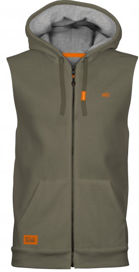 Motley Denim Brussels Sleeveless Hoodie Dark Khaki - Felpe & felpe con cappuccio - Felpe & Felpe con Cappuccio Uomo Taglie Forti