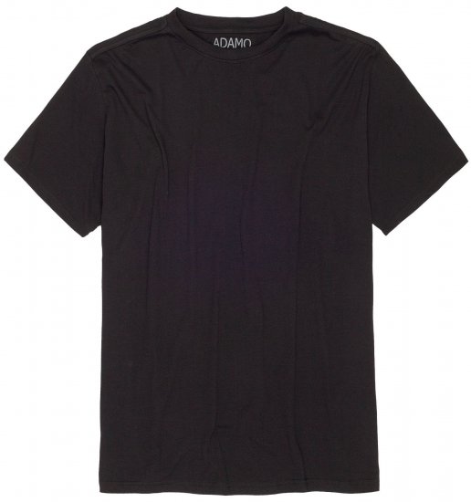 Adamo Bud Regular fit Heavy weight T-shirt Black - Magliette - Magliette Uomo Taglie Forti