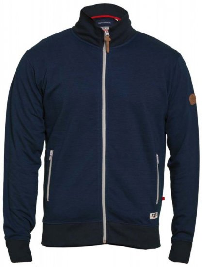 D555 Buxton Full Zip Sweatshirt Navy - Felpe & felpe con cappuccio - Felpe & Felpe con Cappuccio Uomo Taglie Forti