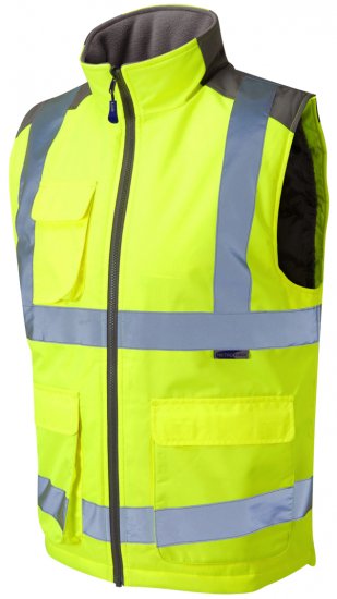 Leo Torrington Bodywarmer Yellow - Abbigliamento da lavoro - Abbigliamento da Lavoro Taglie Forti Uomo