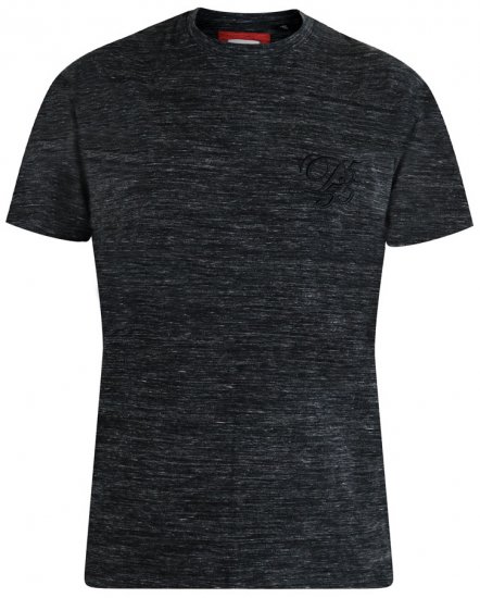 D555 Chalmer Couture Space Dye T-shirt Black - Magliette - Magliette Uomo Taglie Forti