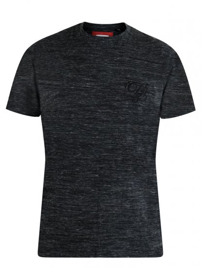 D555 Chalmer Couture Space Dye T-shirt Black - Magliette - Magliette Uomo Taglie Forti