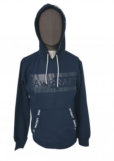 Rawcraft Cregan Hoodie Navy - Felpe & felpe con cappuccio - Felpe & Felpe con Cappuccio Uomo Taglie Forti